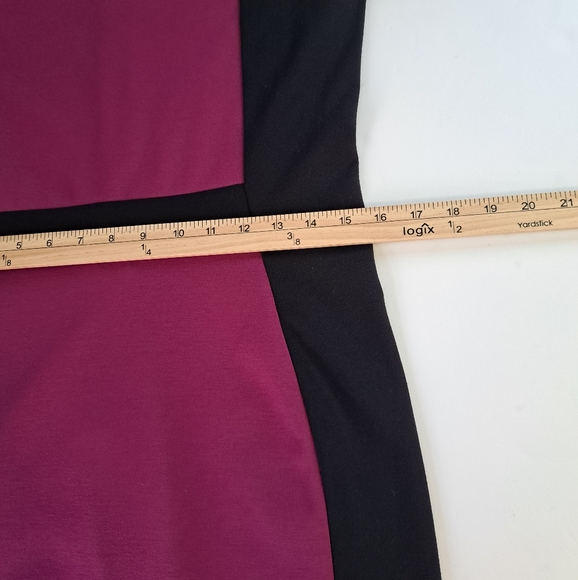 Narciso Rodriguez Design Nation Dress Mulberry Black Long Sleeve Sheath Medium - Picture 14 of 16